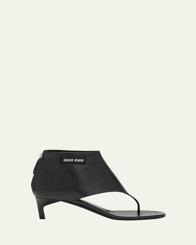 Calfskin Thong Sandal Booties